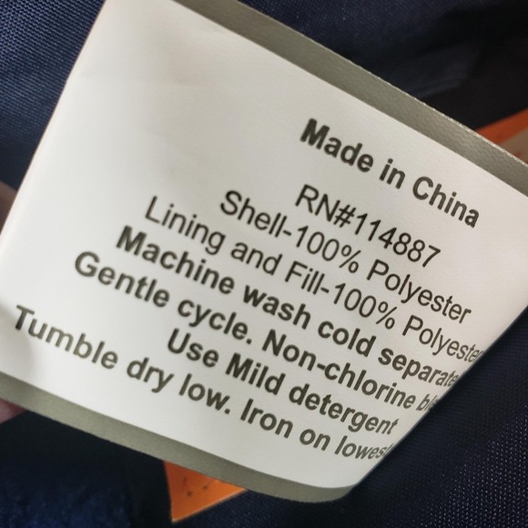 NWT Operation Warm Boys Gray Navy Blue Hooded Puffer Winter Jacket Coat 14/16 - Picture 3 of 7